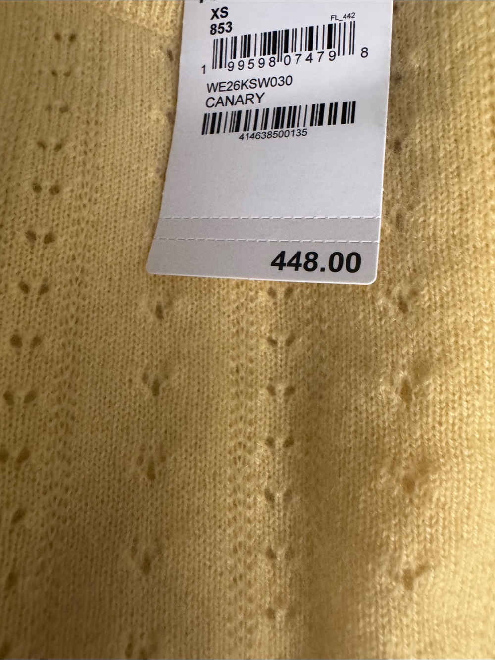 Frame Denim Soft Yellow Knit Sweater100% Silk - Picture 11 of 11